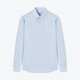 SEVEN long-sleeved shirt men's spring business casual formal herringbone men's lapel shirt sky blue 40