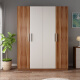 A home furniture wardrobe modern simple wooden four-door wardrobe small apartment four-door wardrobe (two colors available, contact customer service) five-door wardrobe 2 meters A0461-200