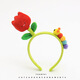 Jieyi's cute new tulip flower headband super cute caterpillar cartoon headband performance photo hairpin funny headband 1 red flower headband 18*16*2cm