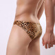 
Men's briefs underwear low waist leopard print sexy breathable printed thong youth personality cool men's underwear black L