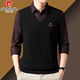 
Pier Cardin brand pure cotton men fake two-piece long-sleeved T-shirt Spring and Autumn Lapel POLO base shirt shirt collar casual jacket Coffee color 22830 17088A Recommended 120-140Jin [Jin equals 0.5 kg]