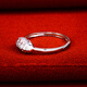 Yuan Shengfu's new PT950 fashion transfer bead platinum ring, versatile olive bead platinum ring 2.33g