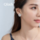 Qlady sweet flower earrings, feminine and high-end silver needle earrings 2024 young luxury niche earrings birthday gift