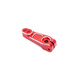 Ouhuayuan all-metal 25T standard steering gear metal arm rocker arm metal plate compatible with FUTABA KST GDW Huisheng MG995 25T-6mm one-word arm 47mm/red thread m3