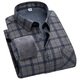Pier Cardin Brand Coton Shirt Warm Men's Men's Hiver Casual Plaid Plaid Pur Cotton Furt and épaissis pour les personnes d'âge moyen et les personnes âgées avec du velours léger 9902 L100-120Jin [Jin est égal à 0,5 kg]