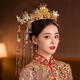 Chenru new style Chinese style bride phoenix crown Xiuhe clothing headdress ancient costume wedding high-end hair accessories wedding accessories anchor headdress phoenix