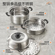 Joyoung steamer stainless steel steamer home stew steamed buns, buns, fish three-layer large capacity soup pot 28cm