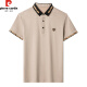 
Pierre cardin summer short-sleeved T-shirt lapel middle-aged and young business and casual big brand solid color ice silk T-shirt T-shirt black 1315 170 [recommended 120-135Jin [Jin equals 0.5 kg]]