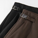 PEACEBIRD Women's Autumn Versatile Sven Cigarette Pants A1GBD3203 Brown S