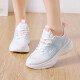 Pull back women's shoes mesh shoes for women 2024 summer new versatile gradient color dad shoes students lightweight sports running shoes white moon powder 37