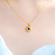 Chiba Jewelry 18k gold pendant Ocean Blue Heart - Small Shaoqing craftsmanship fashionable and simple new style for girlfriend birthday gift 18k gold pendant