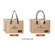One s Member imitation linen handbag tote bag