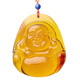 DR GRAFFCARNY Big Belly Maitreya Buddha amber pendant for men and women, Laughing Buddha amber pendant with lanyard, solitary item. With lanyard, solitary item.