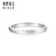 Ming brand jewelry platinum PT950 ring platinum heart traces simple women's ring love overlap gift for women BFM0072 platinum ring about size 10 about 1.91 grams