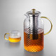 Gaoming (gaoming) extra large capacity thickened glass teapot heat-resistant built-in filter explosion-proof teapot open flame household tea making set 1800ml meter high teapot