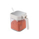 JIMANG seasoning box set kitchen household seasoning shaker salt shaker MSG pepper seasoning storage combination glass seasoning bottle 3 combinations + base