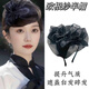 DING FEI enhances your temperament, double-layered yarn half-hat headband, hair accessory for women, fashionable to cover gray hair, stylish wide-brimmed headband, versatile style, double-layered bow organza half-hat, A13-304