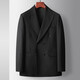 DK high-end men's Korean style double-breasted suit suit men's business wedding suit two-piece high-end casual suit black 170/M/48