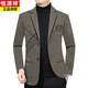 Hengyuanxiang woolen suit men's jacket 2025 spring, autumn and winter new style young and middle-aged business casual slim suit jacket blue gray 3XL 190