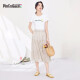 Pincai spring and summer Korean chic floral chiffon elastic waist versatile A version skirt for women PW11BQ256