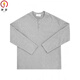 Brilliant fake two-piece light gray top Henry collar long-sleeved sweater for men autumn new inner layering top gray L