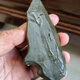 Xinjiang Hami surface green clay jade raw stone hand piece 100 grams, complete appearance and exquisite winding line