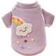 Yuyangxuan Dog and Cat Clothes Teddy Bichon Sweatshirt Cartoon Vest Puppy Puppy Small Dog Pet Cat Clothing Warm Autumn New Purple Color Cloud S Size Recommended Weight 3-5 Jin [Jin is equal to 0.5 kg]