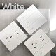 International electrician type 86 ultra-thin switch socket panel wall concealed matte large board frameless household whole house set five-hole socket staggered five-hole socket ceramic white