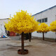 Hua e flow large simulated ginkgo tree simulated tree wedding restaurant hotel interior decoration golden wishing tree props tree fake tree (extended shape) 2.5 meters high and extended by 2 meters