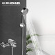 Kohler (KOHLER) Leo wall-mounted bathtub shower faucet simple two-outlet rain shower K-25107T-4F-CP with lower outlet