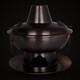Copper Liu Ford thick pure copper hot pot old-fashioned charcoal hot pot household mandarin duck pot old Beijing mutton shabu pure copper handmade copper pot 34 cm mandarin duck pot for 8 people place an order and note the color