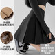 Luo Meijiang pleated skirt for women spring and autumn short skirt jk uniform small skirt college style high waist fashion a line skirt for small people black regular style (anti-wrinkle suit fabric) M recommended 95-105Jin Jin equals 0.5 kg