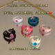 Frosty Funny Cat Little Monster Ring ins Colorful Doll Cartoon Fashion Ring Girls Funny Monster Non-Fading Hand Pink Pig + White Tail + Cute White Cat No. 7 (Opening)