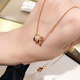 Fat Donglai same style small waist necklace 18k gold Korean purchasing Louise Damas female 18K rose gold spring rose gold small waist