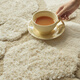Keecy French cream style round carpet bedroom light luxury high-end bedside rug living room sofa floor mat