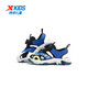 Xtep Children's Sports and Leisure Sandals Summer New Baotou Sandals Swivel Buckle Beach Shoes Black/Caique Blue 38