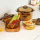 Lemeiya France imported amber transparent glass pot soup pot stew pot direct burning pot 1L 1L-L7539 (gift box)