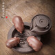 Yuxuan purple clay tea pet backflow incense burner ornaments piggy drinking water handmade cute mini wealth-seeking pieces tea table tea play blessing pig backflow incense burner--time comes and turns