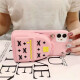 The shield case is suitable for vivo mobile phone case, cross-body coin purse, cute small school bag, wallet-style strap, cute women's all-inclusive anti-fall three-dimensional doll wallet - pink star small backpack + cross-body lanyard for other models, please contact customer service to leave a message for delivery.