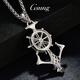 GsunG platinum pendant men's PT950 rotating anchor rudder necklace pendant atmospheric platinum men's pendant fashion price by gram contact before bidding