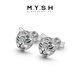 Mingyang Decorative Sea 925 Silver Full Diamond Tiger Earrings Men's Single Earrings Trendy Original Personality Light Luxury Fashion Versatile Earrings Pair