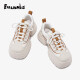 Feimei fashion single shoes for women spring new color matching lace-up platform soles heightening ins trendy casual shoes niche 01H2621 Mi Xing 38