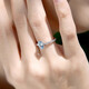 Fat Donglai's same aquamarine ring Arcoiris pure stone S925 silver crown original design with sweet and elegant temperament No. 10