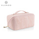 VLANDO high-end national style velvet waterproof cosmetic bag women's portable large-capacity travel wash bag premium birthday gift sand pink free mesh bag