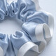 MANITO/Manita Two-tone silk hair band, versatile, pleated silk hair accessories, ballet style, Sky Ice Blue + Pure Tea White Full