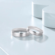 Kaibaolou Pt950 platinum ring couple platinum ring women's wedding glossy closed ring New Year's Day gift No. 10-4.2g