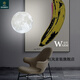 Guangdong Guangzhou Zhongshan lamp moon lamp chandelier moon starry sky bedroom corridor bedside window Nordic commercial shape window planet thickened moon diameter 20CM three-color light 2