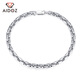 Aido Diamond Platinum Bracelet Men's pt950 Platinum Cross Card Ground Chain Attractive and Versatile Hand Accessories for Women Length Selection Suggestions Thickness 4-6mm = Clean Hand Circumference + 1.5cm