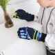 Ouyu children's ski gloves winter warm boys five-finger thickened children's outdoor play snow gloves B1286 dark blue