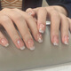 2024 Neue handgefertigte Wearable Rüstung mittelgroße Eistransparente Aurora Diamond Blush Nagelkunst Nagel Finger 24 Stücke BY001# Yanyu Yingheng Tragen der Tool Kit Model